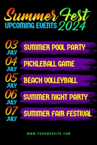 Black List-based Upcoming Events Poster โปสเตอร์ template