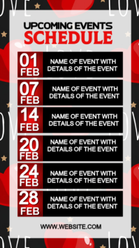 Black List-based Upcoming February Events  Instagram Story template