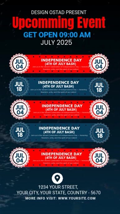 Black List-based Upcomming Event List Instagram Story template