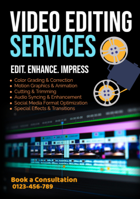 Black List-based Video Editing Services  A2 template