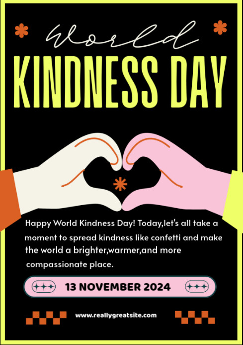 Black List-based World Kindness Day Post A4 Templat | PosterMyWall