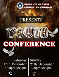 Black List-based Youth Prayer Conference Poster Design  Flyer (us Letter) Iflaya (Incwadi ye-US) template
