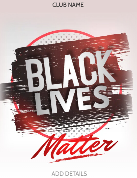 Black lives matter,social issues ,Human right Ulotka (US Letter) template