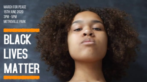 Czarny Black Lives Matter Protest Facebook Cover Video Template