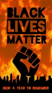 Black Lives Matter fire video instagram story template