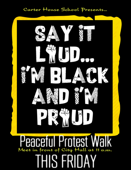 black lives matter peaceful protest flyer Template PosterMyWall