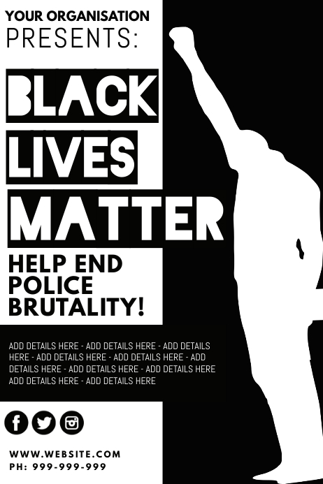 Black Lives Matter Poster Template | PosterMyWall