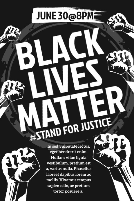 Black Lives Matter Poster Template Postermywall