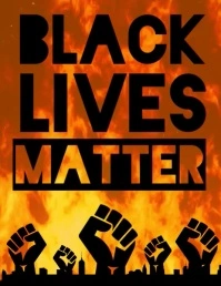 Black Lives Matter video design template Volante (Carta US)