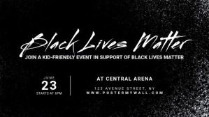 Black Black Lives Matter Event Facebook Cover Video Template