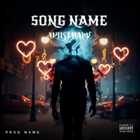 Black Love Way To Alone Motion Album Cover template