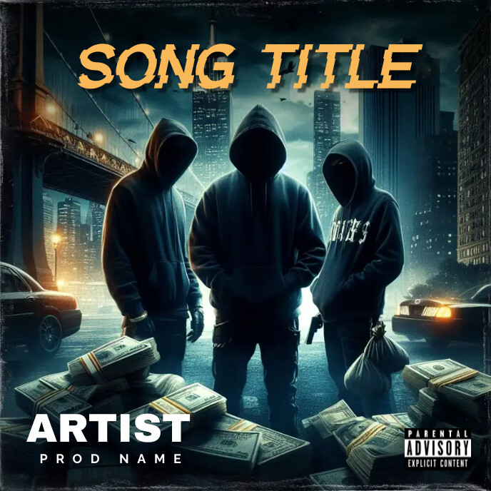 Black  Mafia City Album Cover template