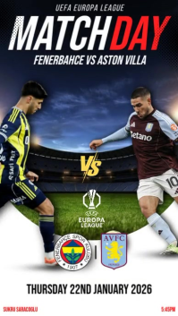 Black Maksimalis Fenerbahce Vs Aston Villa Uefa Europa League Reel Instagram template