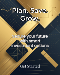 Black Maksimalis Finance / Investment Instagram Portrait template