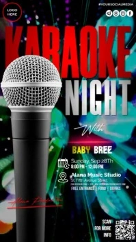 Black Maksimalis Karaoke Night Instagram Story template