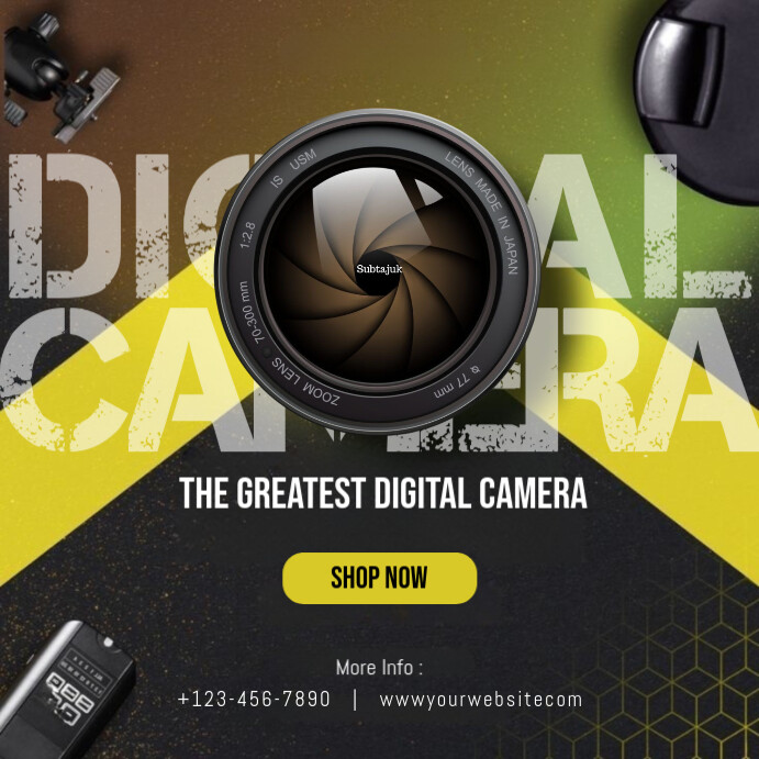 Black Maksimalis Photograpy Workshop Pos Instagram template