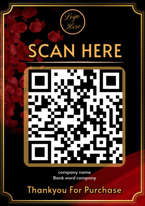 Black Maksimalis Qr Code Elegant Purchase For Your Business A5 Template ...