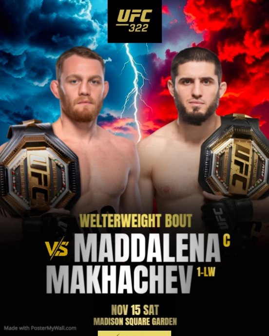 Modelo Ufc Black Maksimalis Ufc 322: Maddalena Vs Makhachev Instagram Portrait ...