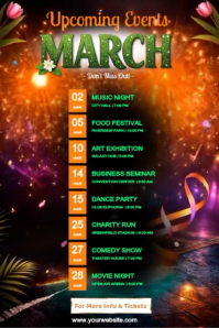 Black March Upcoming Event  Poster Cartaz template