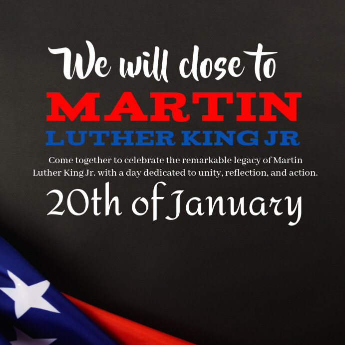 Black Martin Luther King Jr Day Template For Instagram Post | PosterMyWall