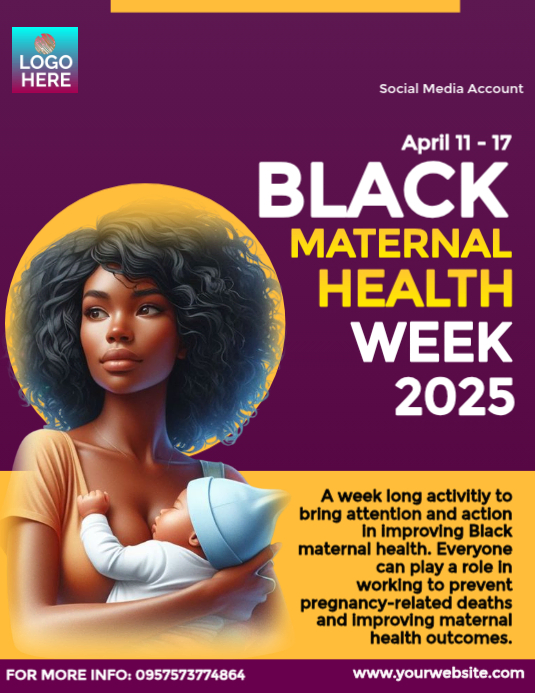Black Maternal Health Week Flyer Template | PosterMyWall