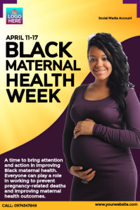 Black Maternal Health Week Poster template