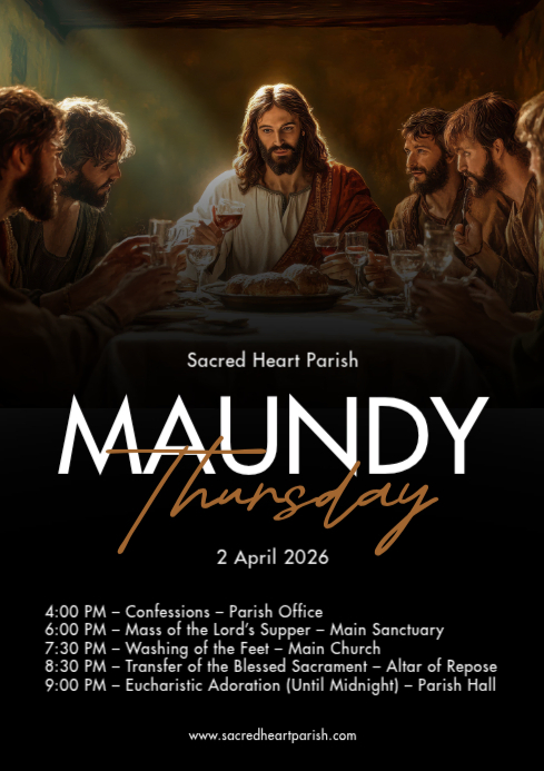 Copy of Black Maundy Thursday Church Event A4 | PosterMyWall