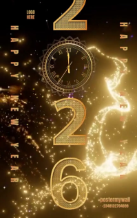 Black Maximalist “golden Countdown Fire Spark 2026 Intro” Kindle/book Covers template