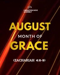 Black Maximalist “welcome To August – Month Of [grace] Church Video Template” Instagram Portrait