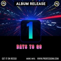 Black Maximalist 1 Day To Go Instagram Post template