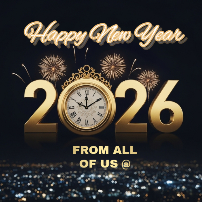 Black Maximalist 2026 New Year Instagram Post Template | PosterMyWall