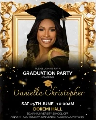 Black Maximalist 3d Graduation Invitation Template Design Class Of 2025 Instagram Portrait