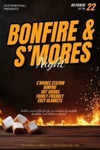 Black Maximalist 3d S’mores Poster template