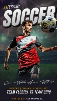 Black Maximalist  3d Soccer Instagram Reel Ti template