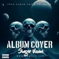 Black Maximalist 3skull Cover Art And Mixtape Cover Album Cover template