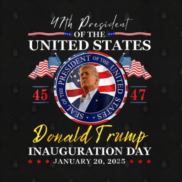 Black Maximalist 47th President Instagram Post Template | PosterMyWall