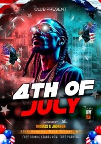 Black Maximalist 4th Of July A4 template
