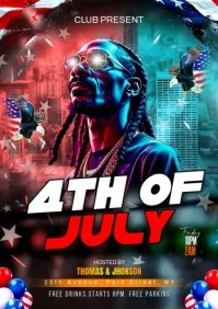 Black Maximalist 4th Of July A4 template