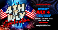 Black Maximalist 4th of July Celebration Facebook Shared Image template
