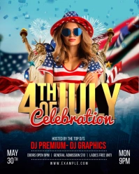 Black Maximalist 4th Of July Celebration  Instagram Portrait template