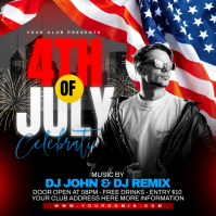 Black Maximalist 4th of July Celebration Instagram Post template