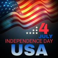 Black Maximalist 4th Of July Instagram Post template