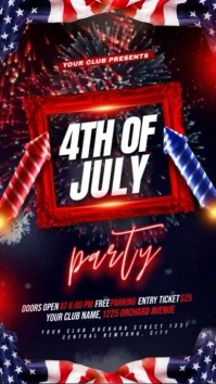 Black Maximalist 4th Of July Party  Instagram Story template