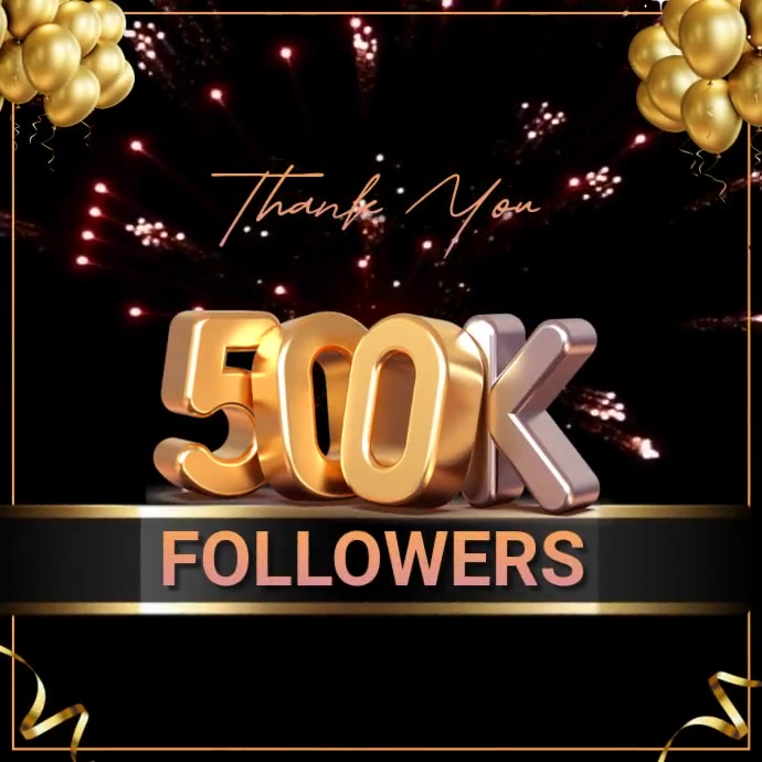 Black Maximalist 500k Followers  Instagram Po template