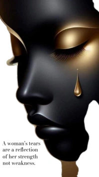 Black Maximalist A Woman's Tear Instagram Story template