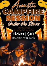 Black Maximalist Acoustic Camfire Session A1 template