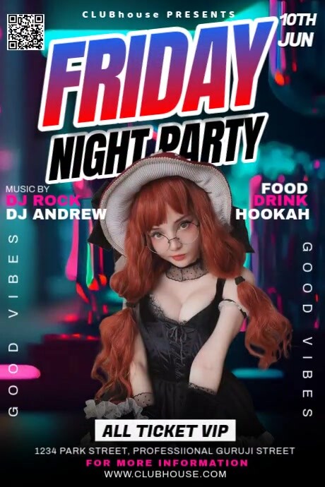 Black Maximalist Adult Night  Poster Iphosta template