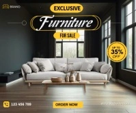 Black Maximalist Aesthetic Furniture Large Rectangle template