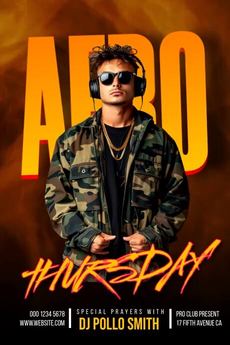 Copy of Black Maximalist Afro Thursday Party Poster | PosterMyWall
