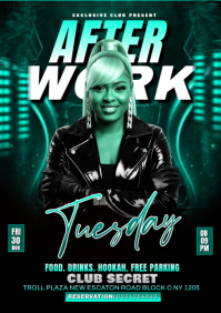 Black Maximalist After Work Dj Party A3 template